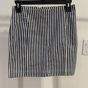 Jolt Striped Pencil Skirt in Blue and White